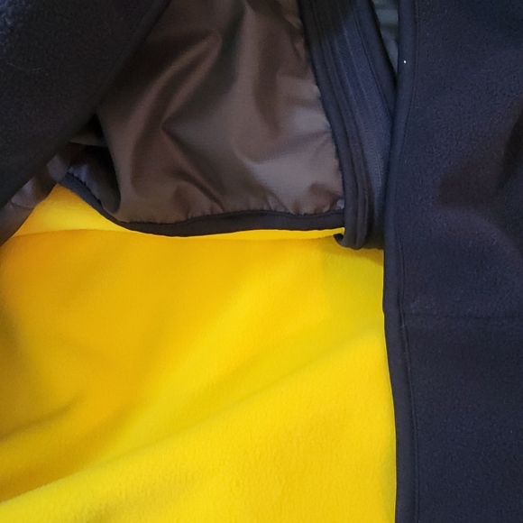 DEVON & JONES Men's Pullover Swearshirt 2XL Fleece Navy Full-Zip Pocket Collar - Picture 9 of 10